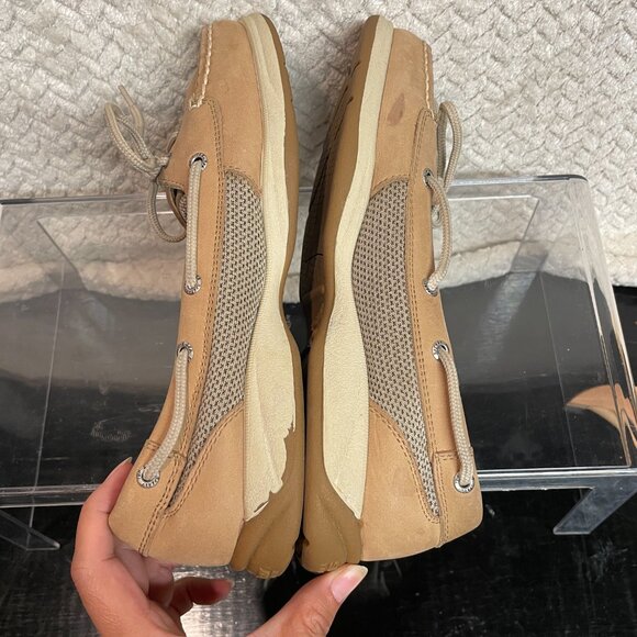 Sperry Top Sider Womens Tan Boat Shoes 2-eye Loafers size 8M Nautical Preppy - Picture 6 of 8